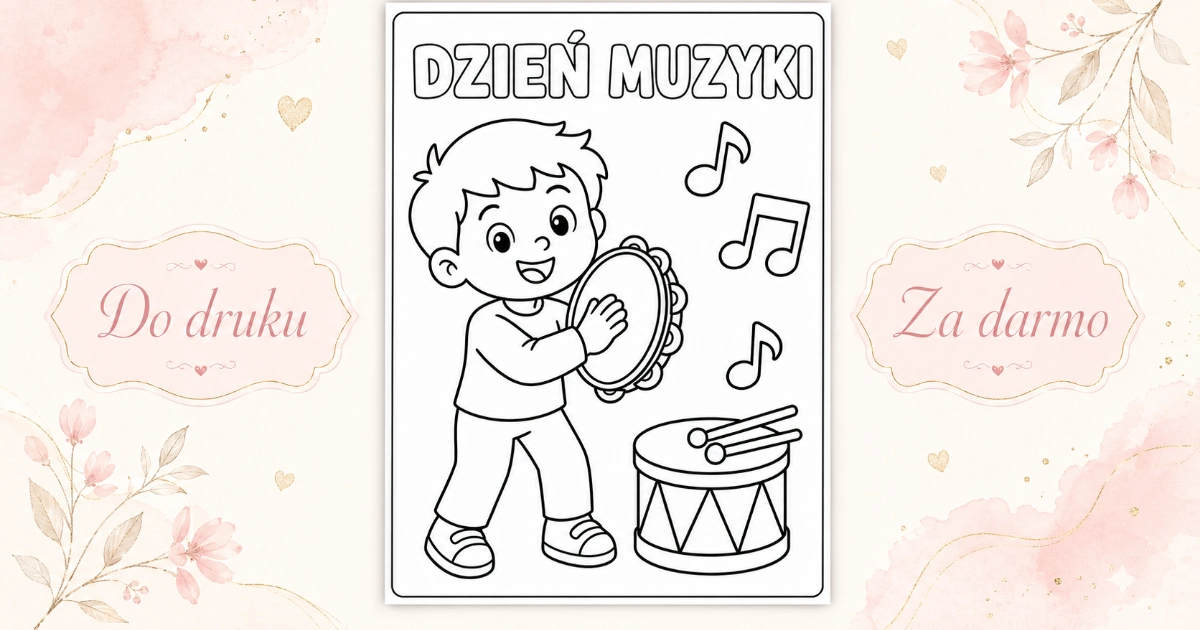 Kolorowanka: Tamburyn