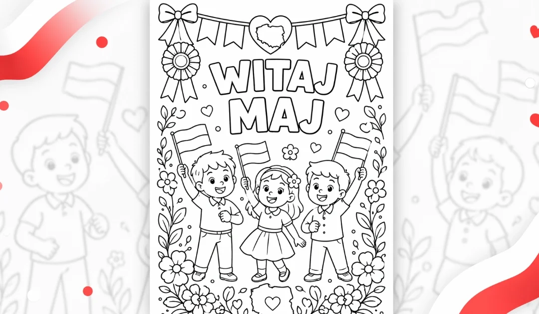 Kolorowanka: Witaj Maj