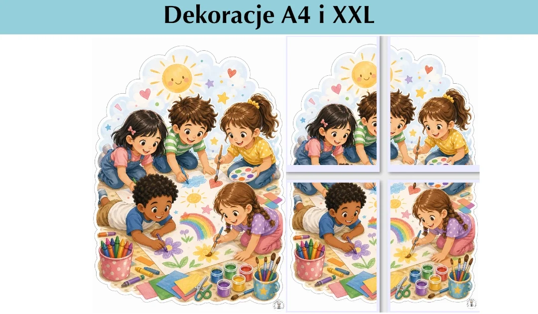 Dekoracje A4 i XXL: Kreatywny dzień