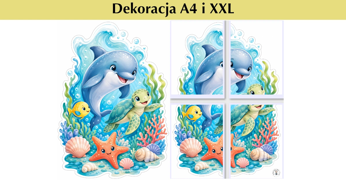 Dekoracja A4 i XXL: Morscy przyjaciele 43