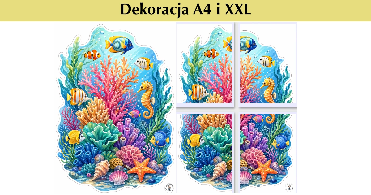 Dekoracja A4 i XXL: Mała rafa 43