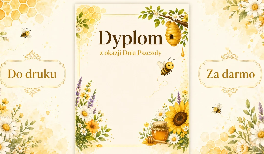 Dyplom na Dzień Pszczoły 2 — spokojniejszy, bardziej szkolny