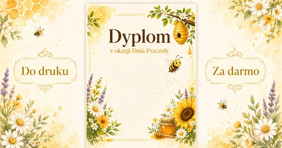 Dyplom na Dzień Pszczoły 2 — spokojniejszy, bardziej szkolny