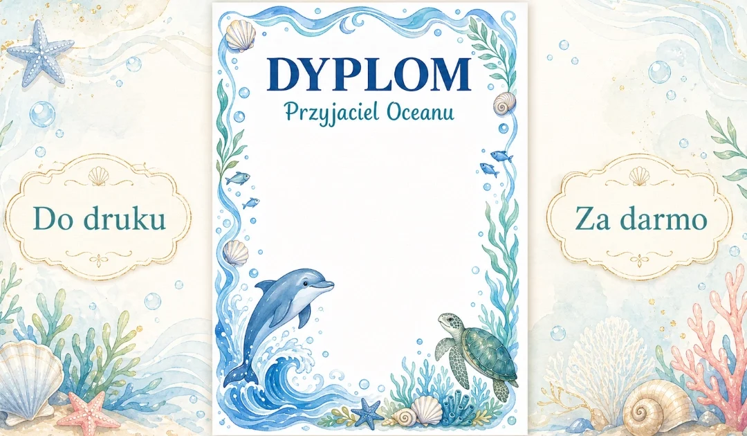 Dyplom: Przyjaciel oceanu