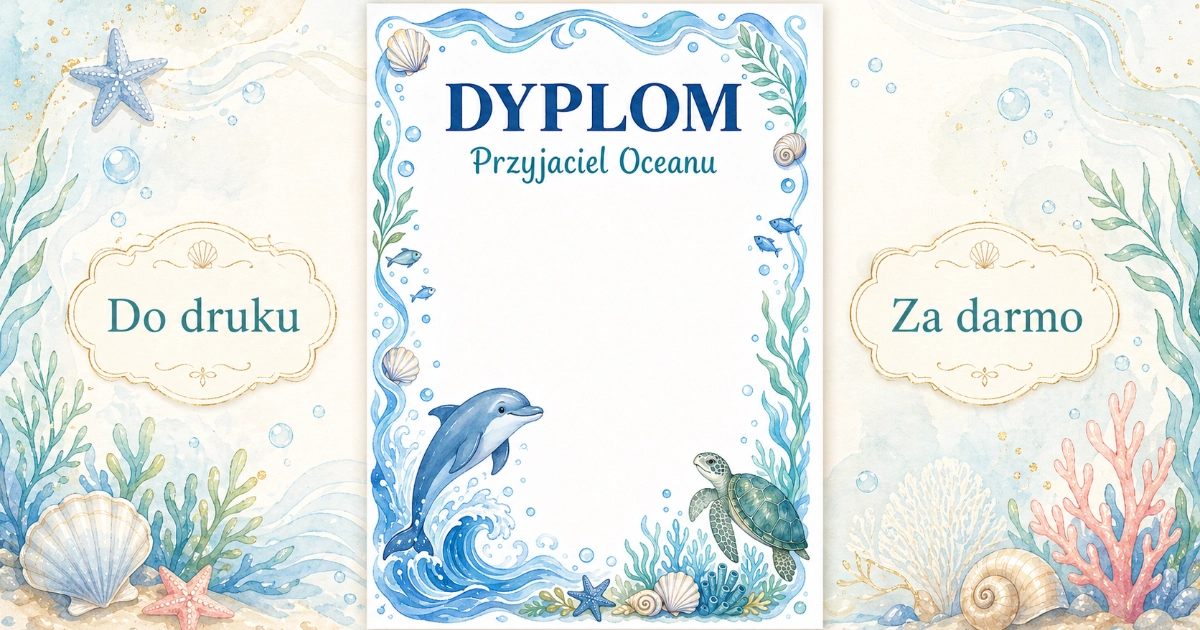 Dyplom: Przyjaciel oceanu