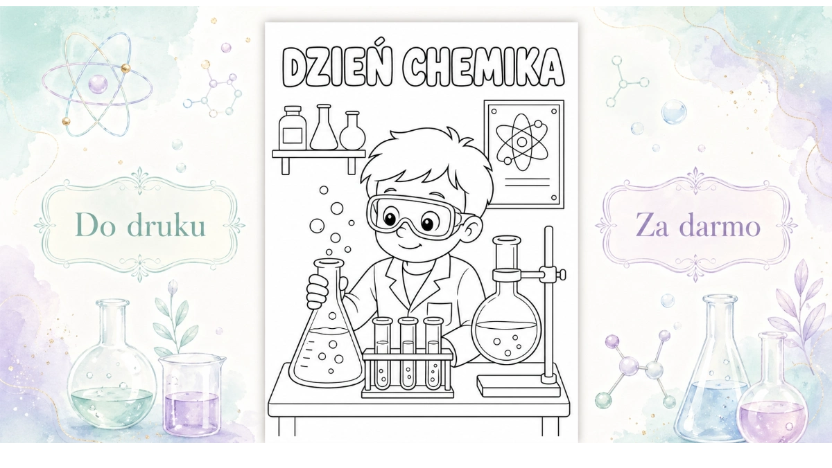 Kolorowanka: Eksperyment przy stole