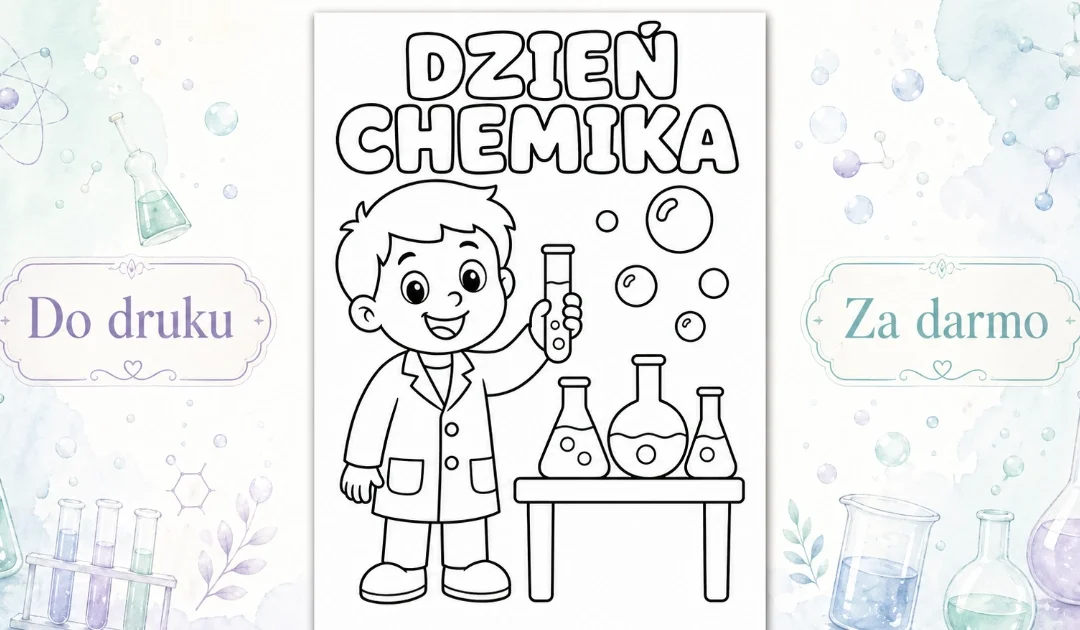 Kolorowanka: W laboratorium