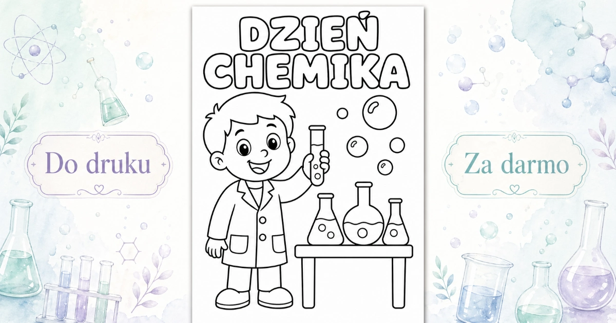 Kolorowanka: W laboratorium