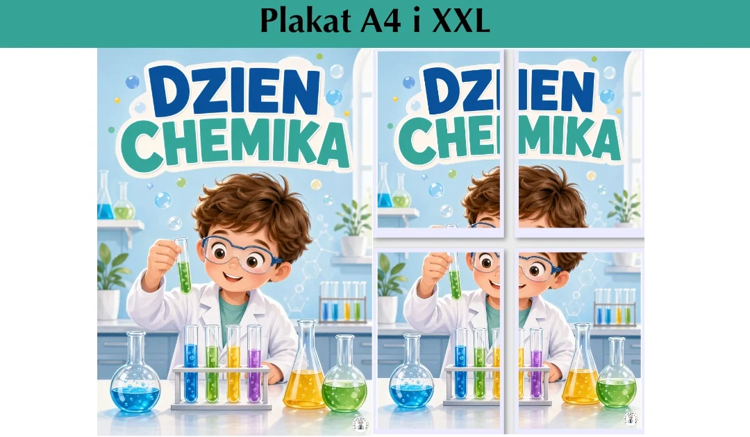 Plakat A4 i XXL: Mały chemik