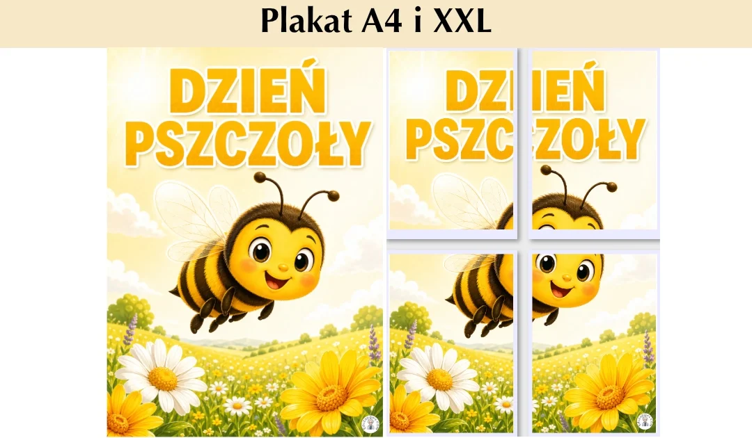 Plakat A4 i XXL: Pszczółka na łące