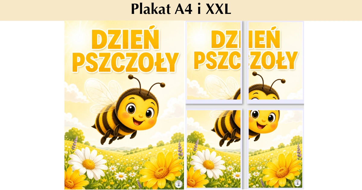 Plakat A4 i XXL: Pszczółka na łące