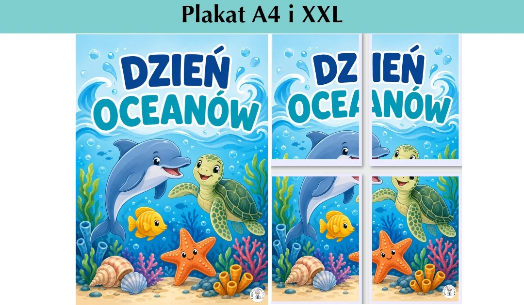Plakat A4 i XXL: Zwierzęta oceanu
