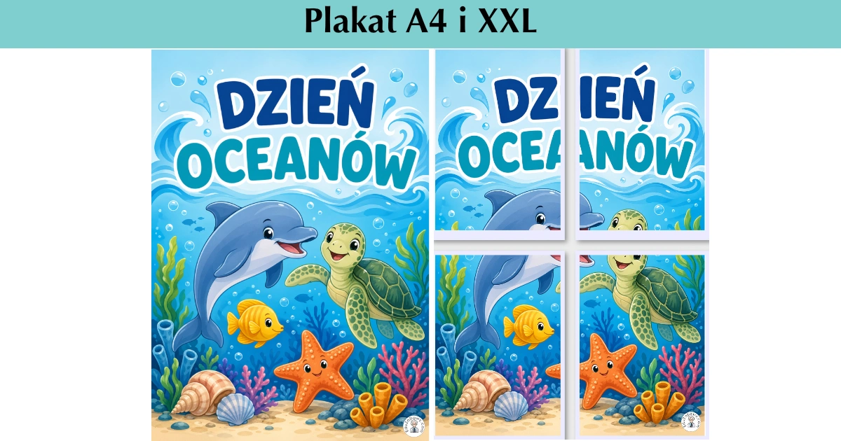 Plakat A4 i XXL: Zwierzęta oceanu