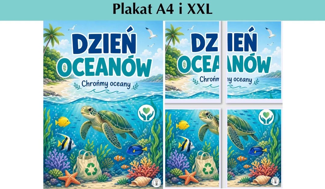 Plakat A4 i XXL: Chrońmy oceany