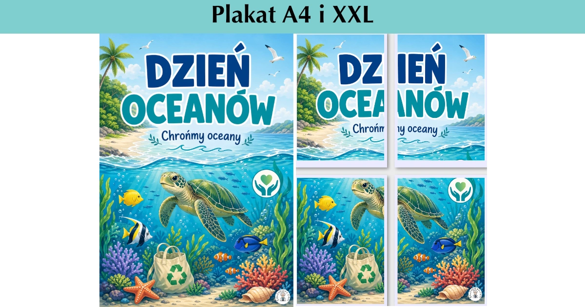 Plakat A4 i XXL: Chrońmy oceany