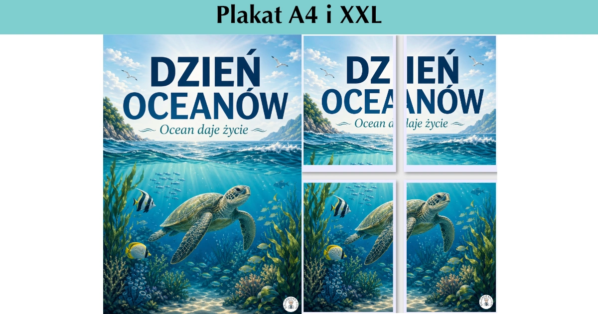 Plakat A4 i XXL: Ocean daje życie