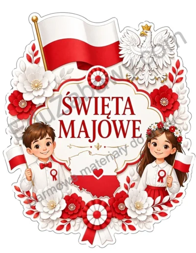 Dekoracje A4 i XXL: Święta majowe 43