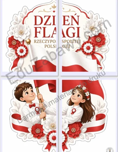 Dekoracje A4 i XXL: Dzień Flagi 44