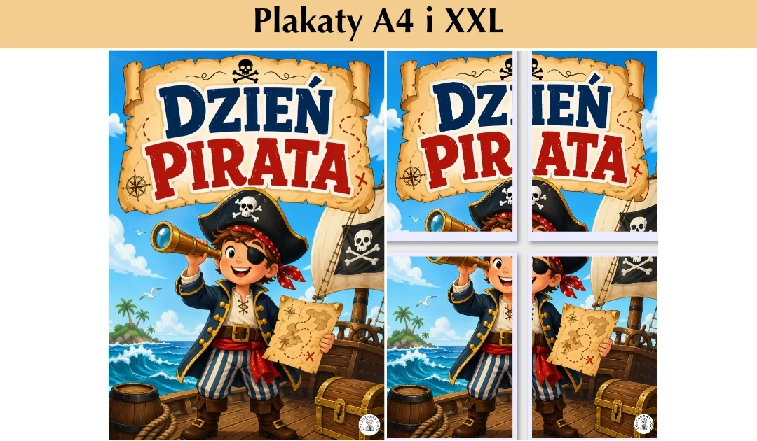 Plakaty A4 i XXL: Dzień Pirata