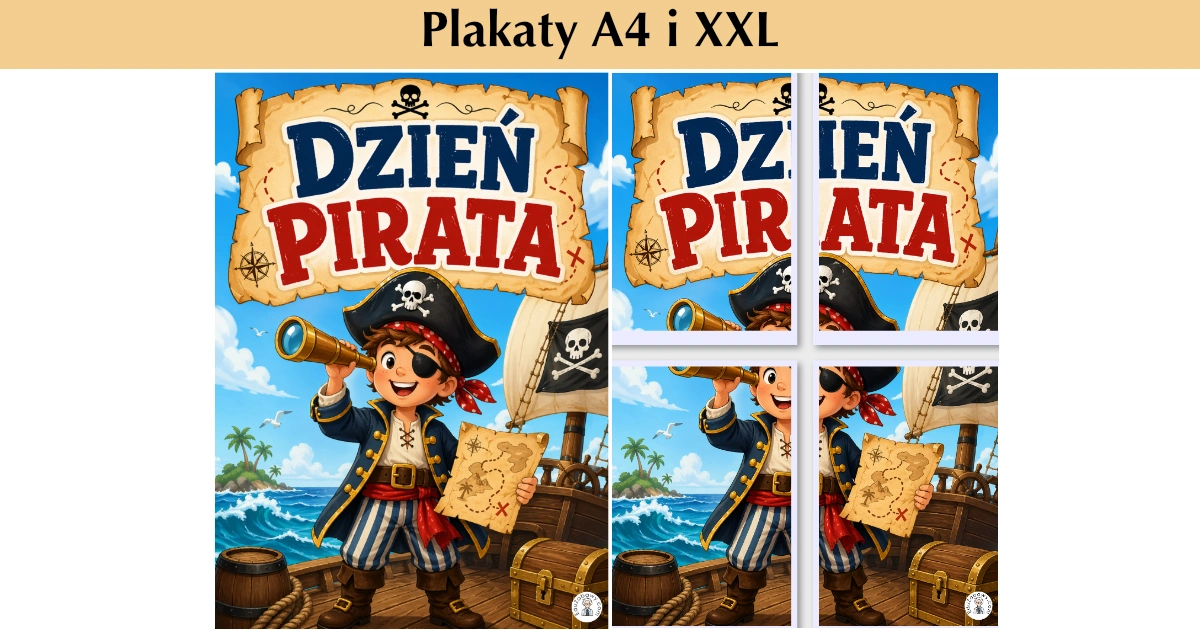 Plakaty A4 i XXL: Dzień Pirata