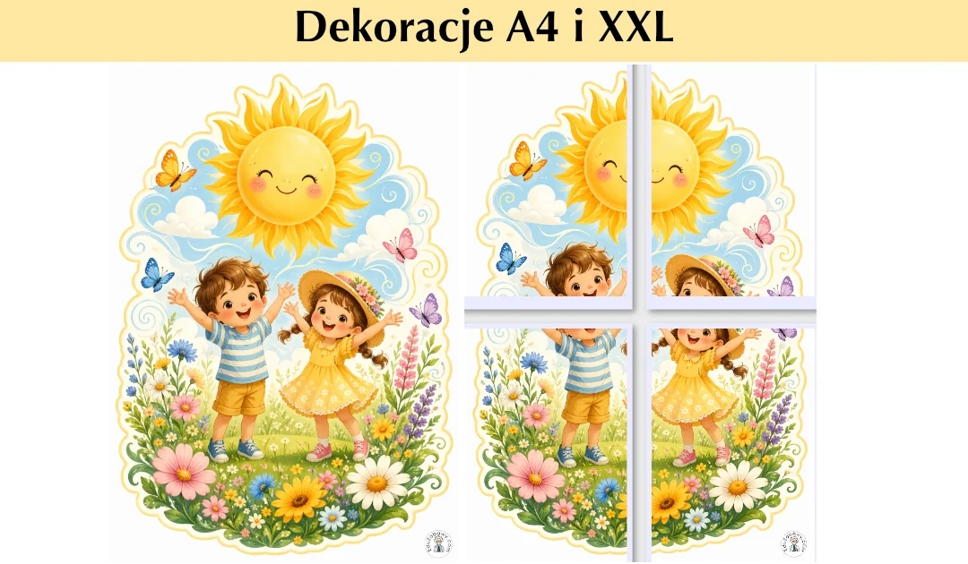 Dekoracje A4 i XXL: Powitanie lata