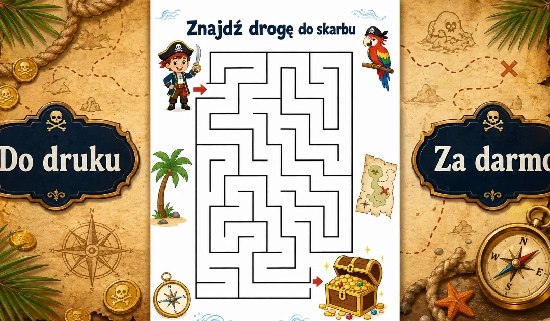 Karta pracy: Znajdź drogę do skarbu
