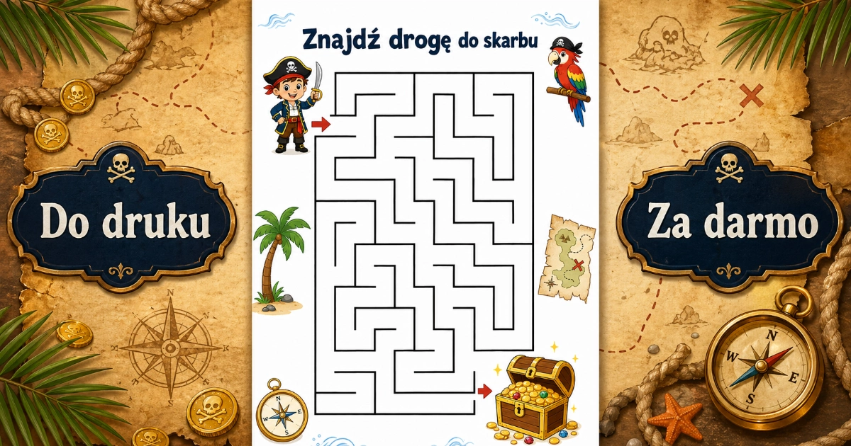 Karta pracy: Znajdź drogę do skarbu