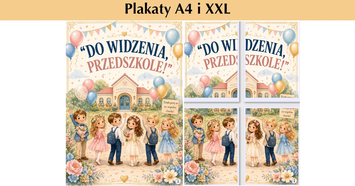 Plakaty A4 i XXL:Do widzenia, Przedszkole!
