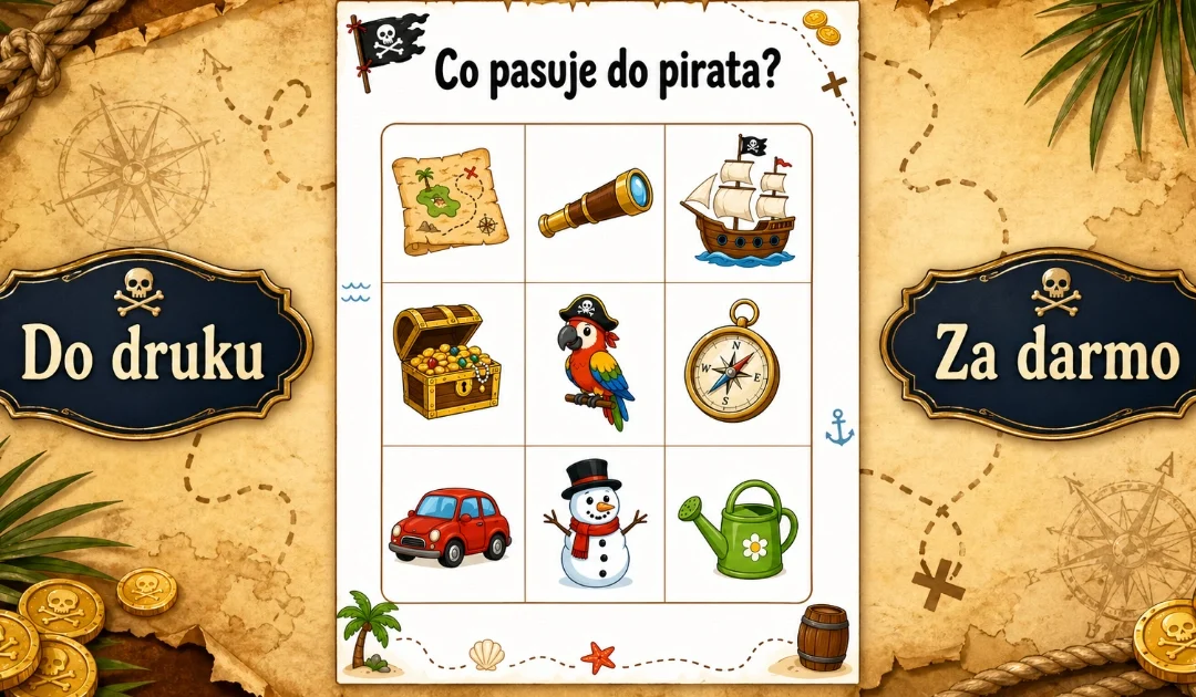 Karta pracy: Co pasuje do pirata?