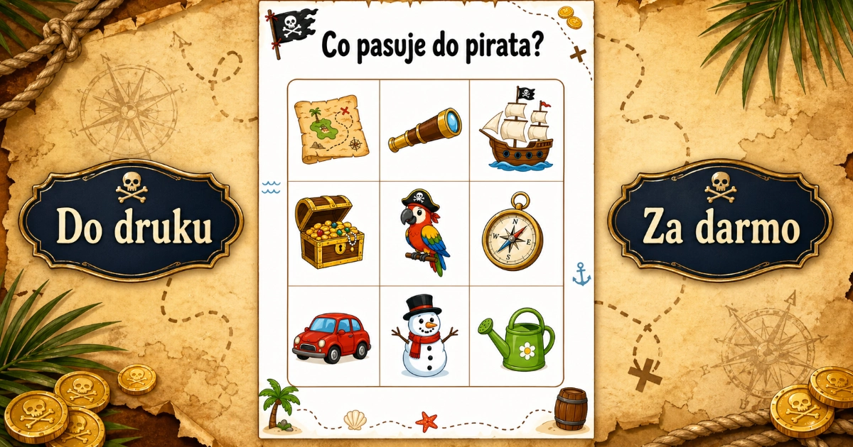 Karta pracy: Co pasuje do pirata?