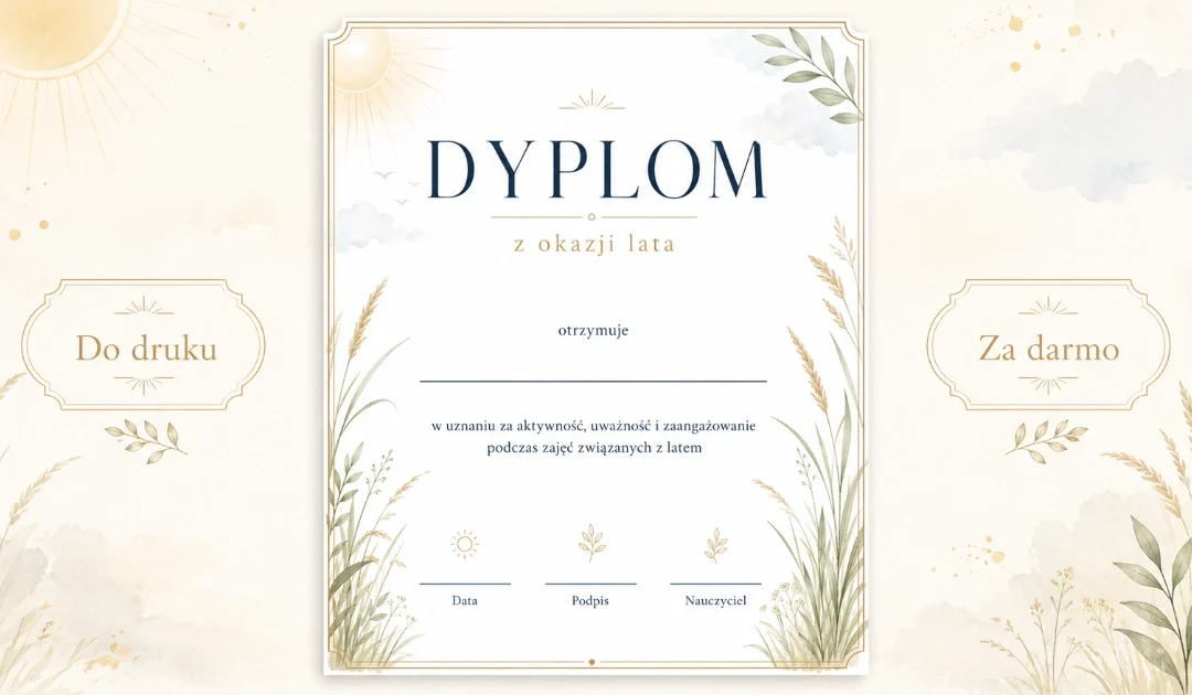 Dyplom wakacyjny