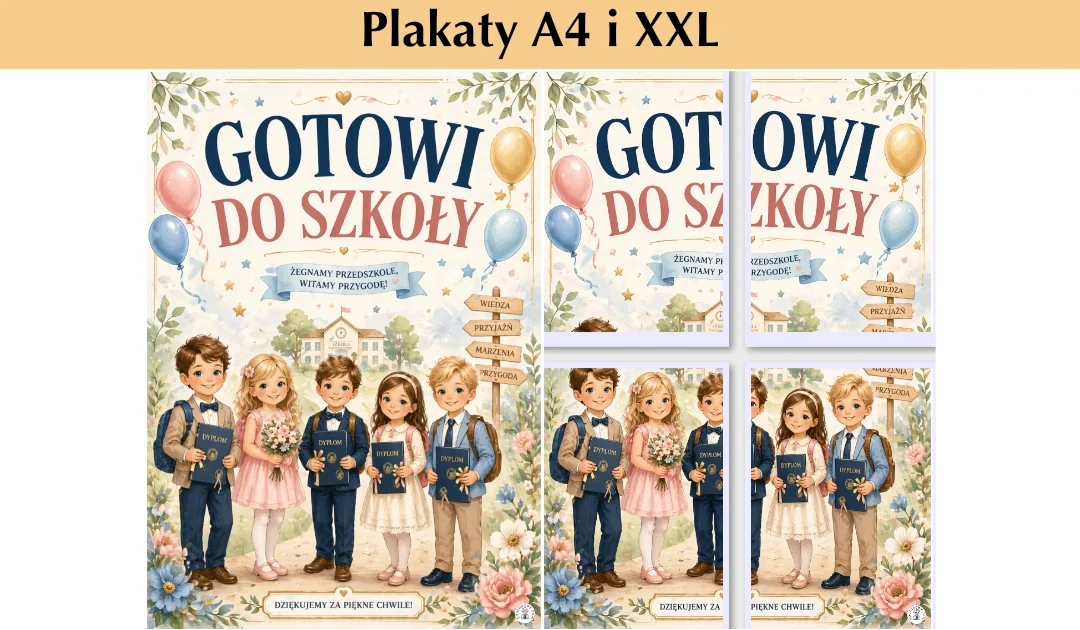 Plakaty A4 i XXL:Gotowi do szkoły