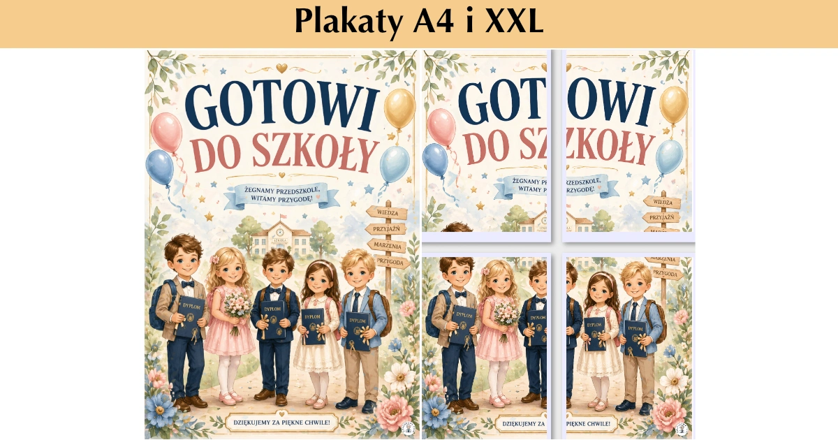 Plakaty A4 i XXL:Gotowi do szkoły