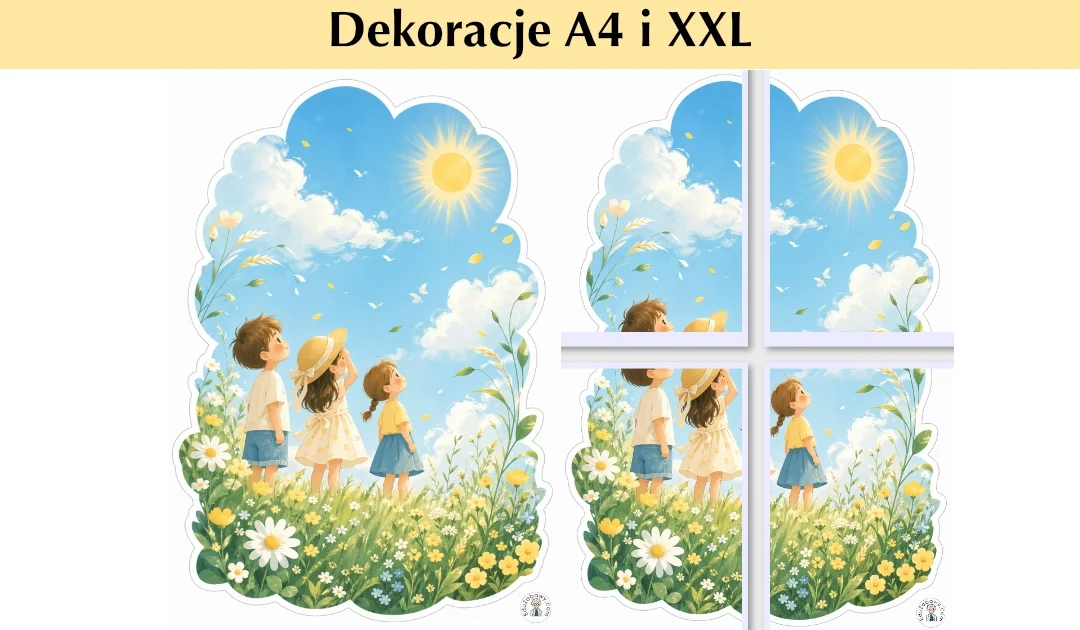 Dekoracje A4 i XXL: Patrząc w niebo