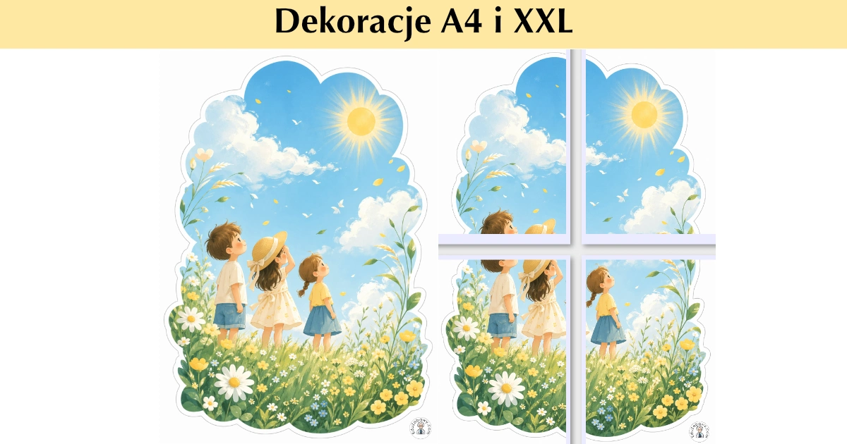 Dekoracje A4 i XXL: Patrząc w niebo