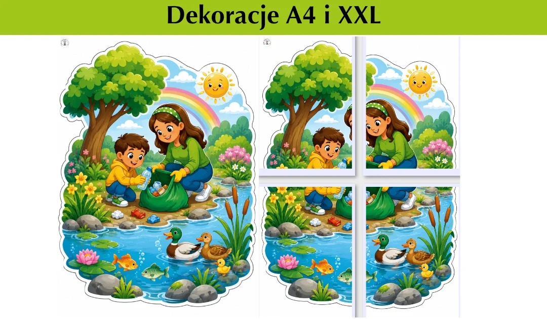 Dekoracje A4 i XXL: Sprzątamy nad wodą