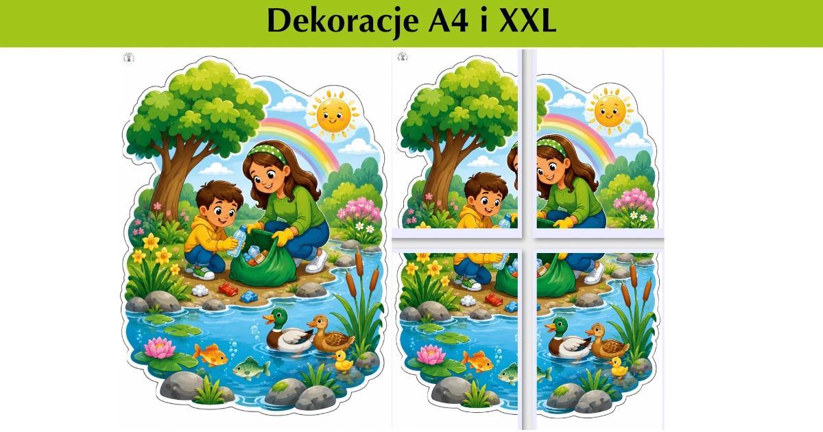 Dekoracje A4 i XXL: Sprzątamy nad wodą