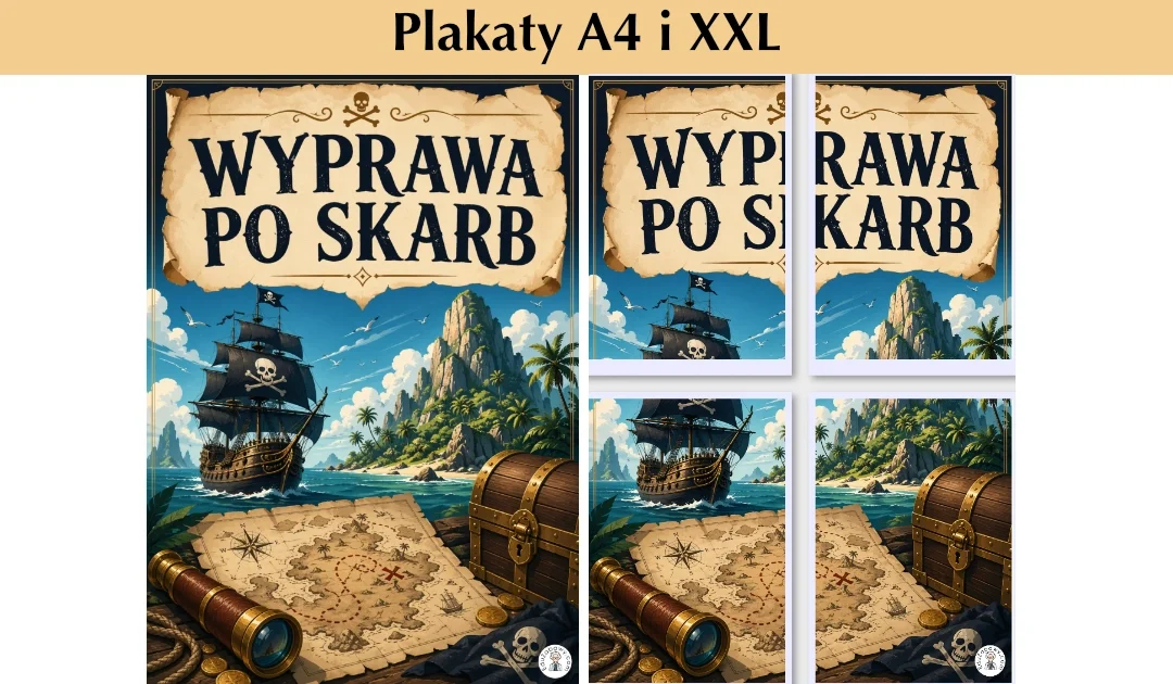 Plakaty A4 i XXL: Wyprawa po skarb