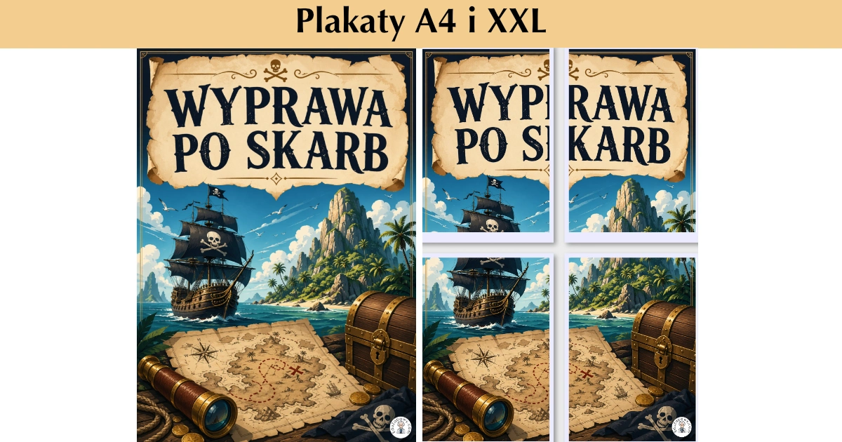 Plakaty A4 i XXL: Wyprawa po skarb