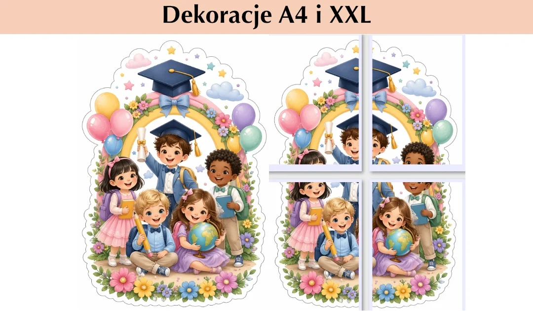 Dekoracje A4 i XXL: Gotowi do szkoły