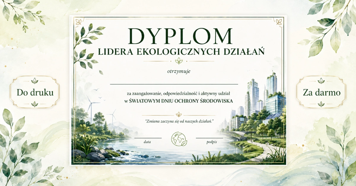 Dyplom Lidera Ekologicznych Działań