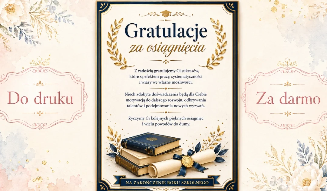 Gratulacje za osiągnięcia