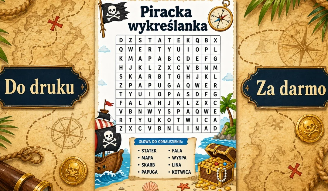 Karta pracy: Piracka wykreślanka