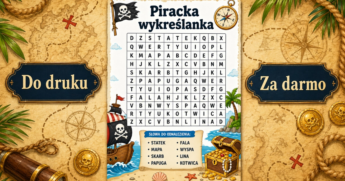 Karta pracy: Piracka wykreślanka