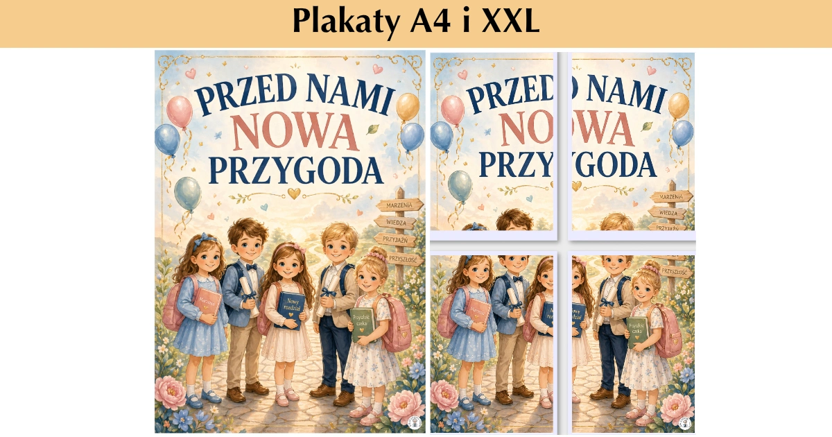Plakaty A4 i XXL:Przed nami nowa przygoda