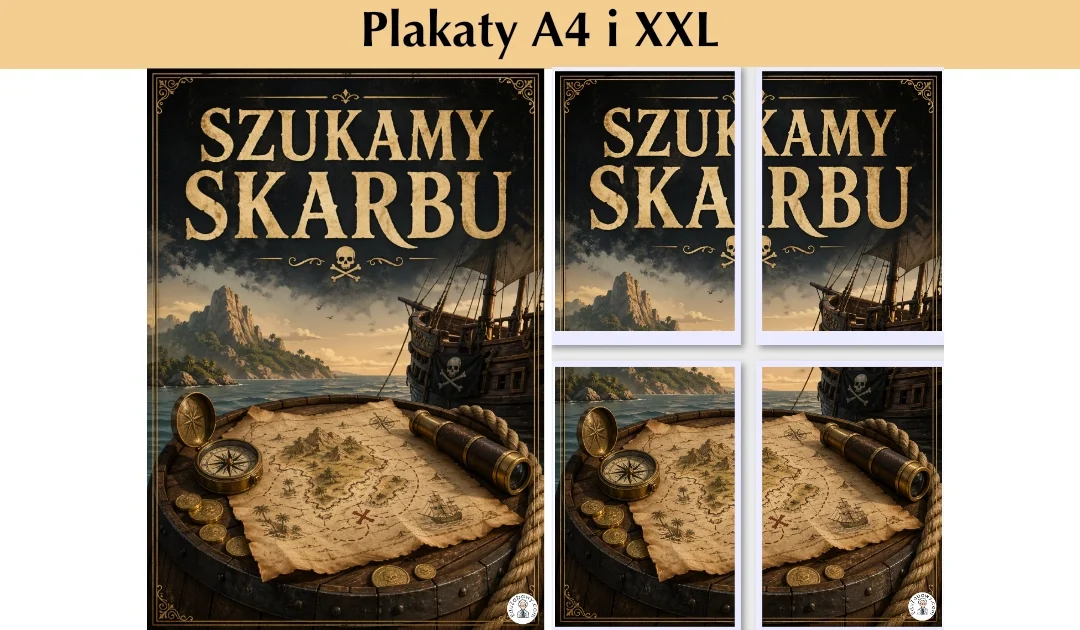 Plakaty A4 i XXL: Szukamy skarbu
