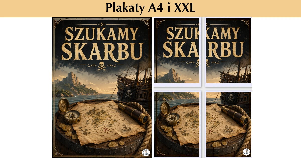 Plakaty A4 i XXL: Szukamy skarbu