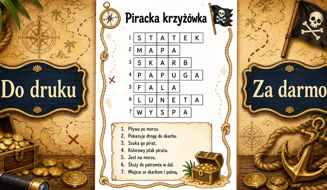 Karta pracy: Piracka krzyżówka