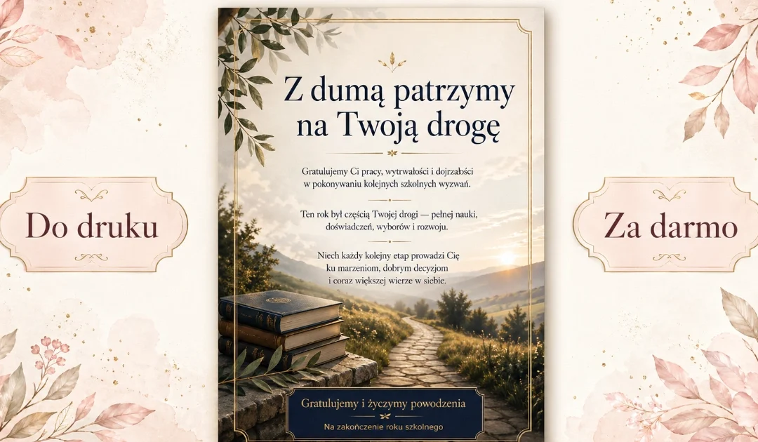 Z dumą patrzymy na Twoją drogę