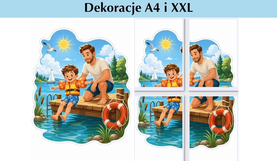Dekoracje A4 i XXL: Bezpiecznie nad wodą